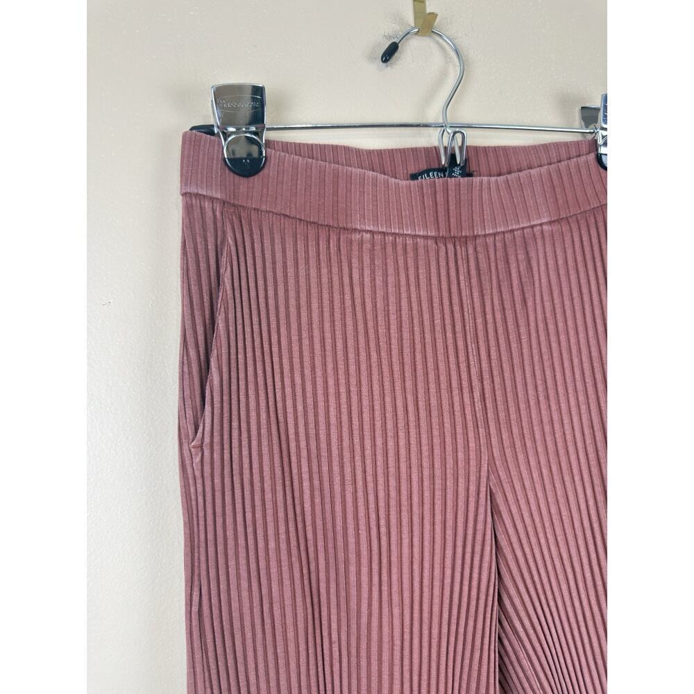 Eileen Fisher Ribbed Tencel Cropped Straight Leg Pants Terracotta XS Women’s - Picture 3 of 14